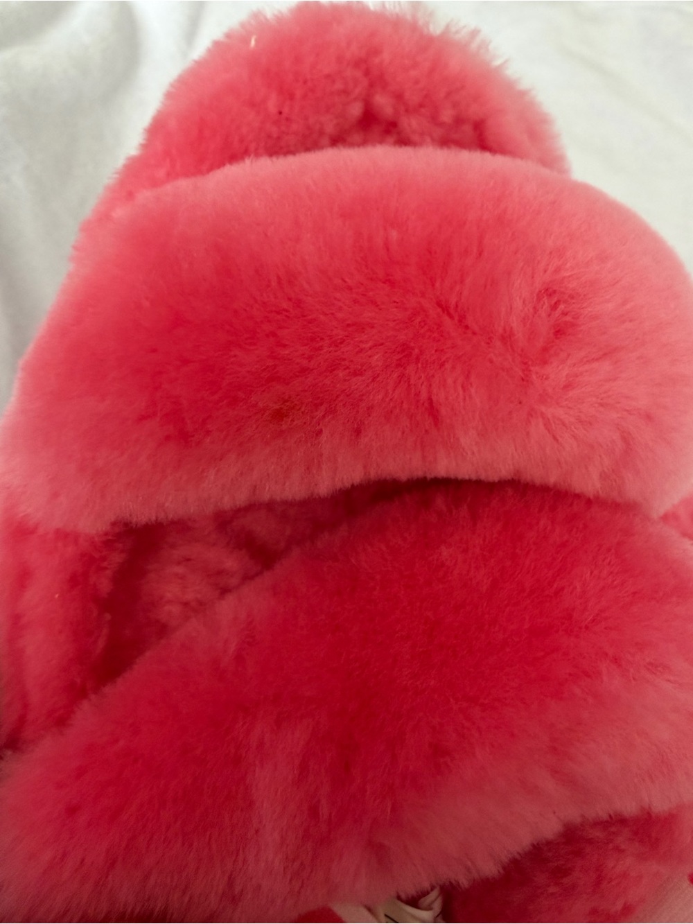 UGG Plush Slide Sandals in Coral - Picture 5 of 6
